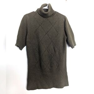 Rickis Olive Green Argyle pattern turtleneck